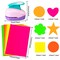 16 PCS Craft Paper Hole Punch Set – 6 Shape Punchers with 10 Sheets Cardstock for Kids Scrapbooking, Card Making, DIY Crafts, Gift Wrapping & Creative Art Projects (1 Inch)